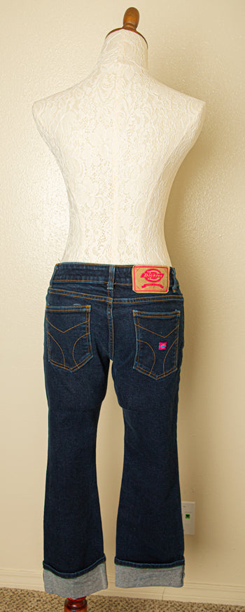 Vintage Dickies Blue Jeans Cuffing Pants Rockabilly Retro 9