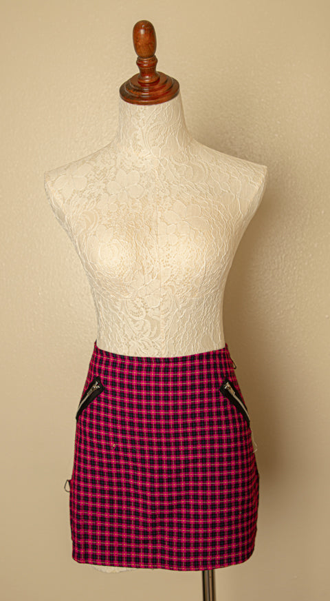 Vintage - Tart Punk Rocker Plaid School Girl Skirt Womens Medium