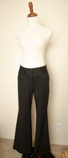 Vintage Express Casual Career Pinstripe Black & White Stretchy Loose Flare Pants Size 4