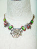 Betsey Johnson Rhinestone Necklace w Spider Web and Crabs gothic / Rave