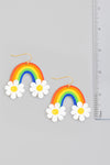 Happy Rave Rainbow w/ Daisy Dangle Drop Earrings