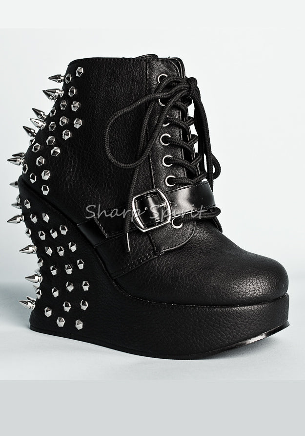 Spiked Wedge Gothic Platforms