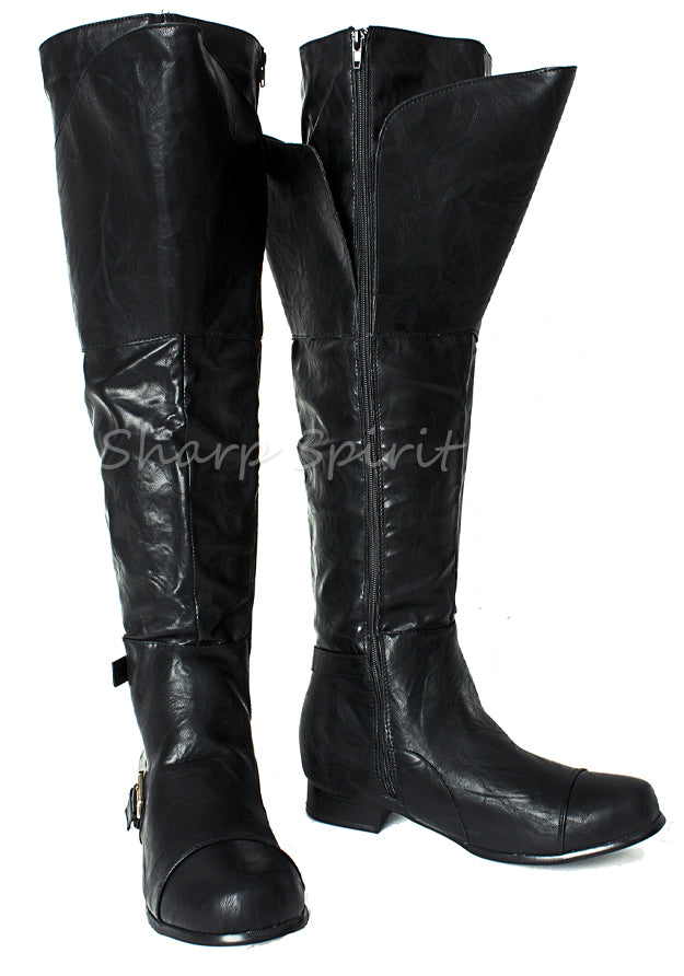Western Cosplay Tall Mens Boots
