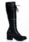 White Lace-Up Combat Gogo Boots