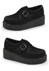 Black Vegan Suede Creeper Shoes