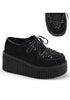 Black Vegan Suede Pentagram Creepers