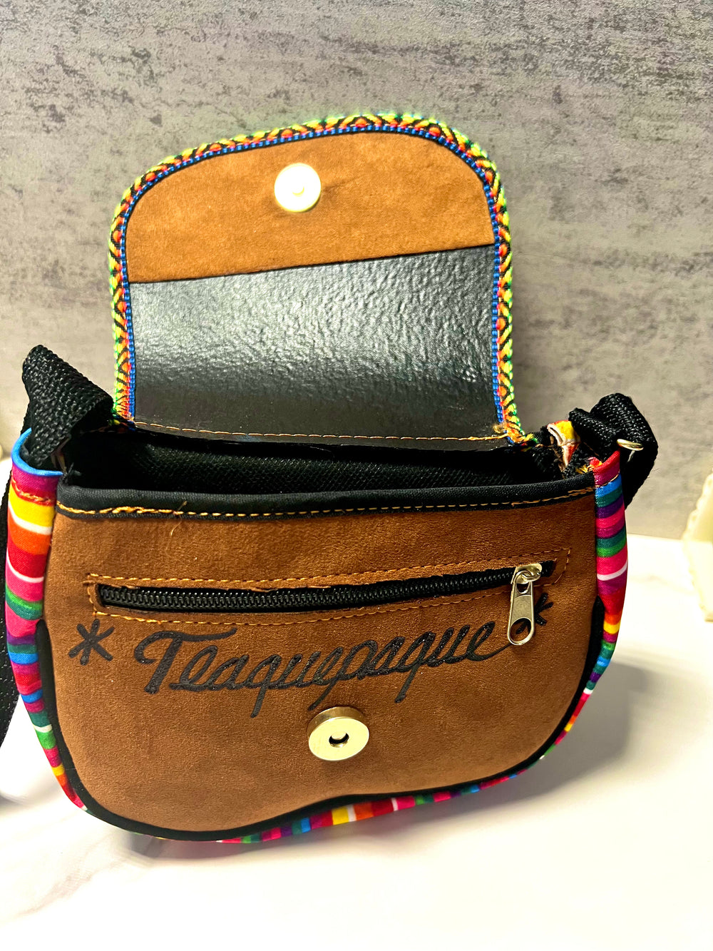 Made in Mexico Frida Kahlo Tlaquepaque Crossbody Bag Purse