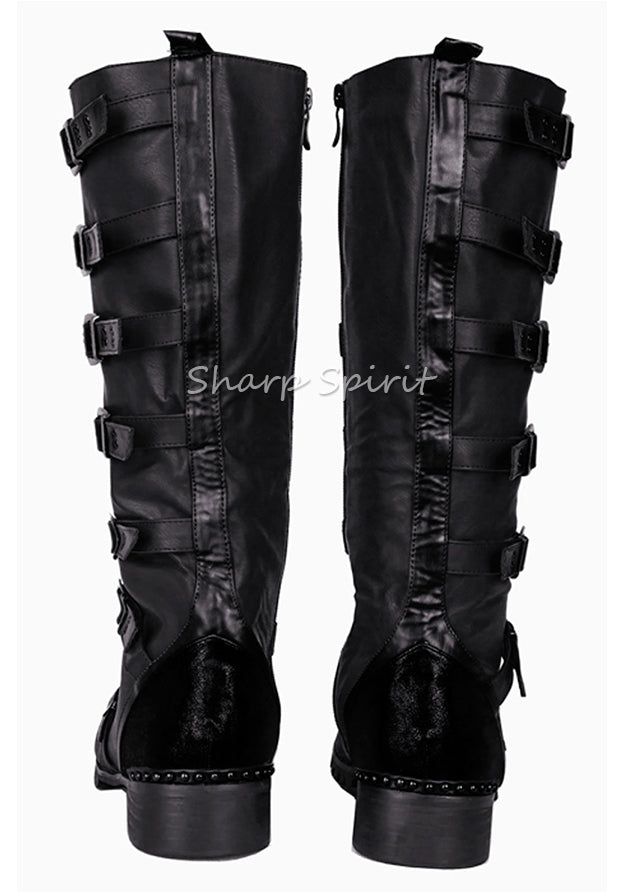 Mens Steampunk Strapped Halloween Costume Boots
