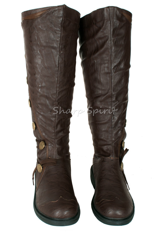 Pirate Warrior Soldier Combat Military Gothic Mens Boots