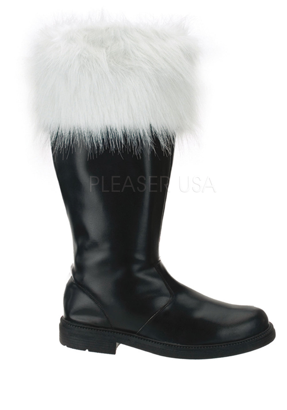 White Faux Fur Santa Boots