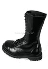 Basic Military Style Mid-Calf Lace Up Rave Boots