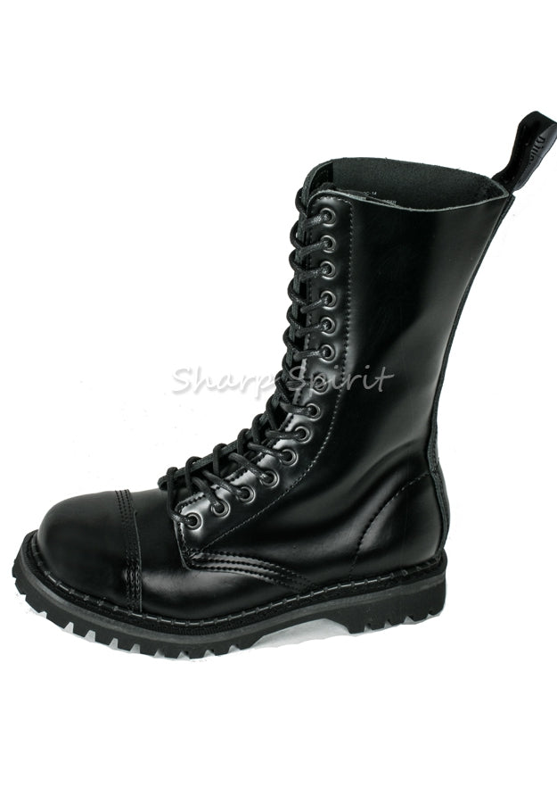 Basic Military Style Mid-Calf Lace Up Rave Boots